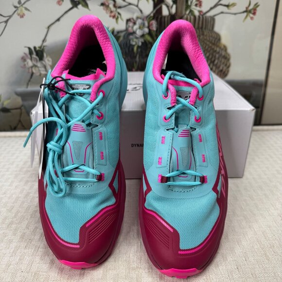 Dynafit Ultra 50 Womens Size 10.5 Pink & Blue Trail Running Shoes Vibrant Colors - Picture 2 of 7